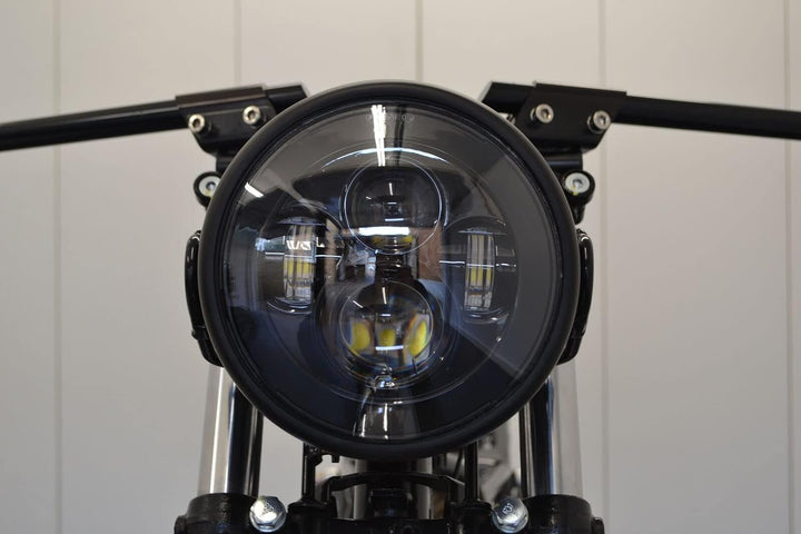 Motorrad LED Scheinwerfer 7.5 Zoll für Angepasstes Projekt Retro Cafe Racer Motorrad
