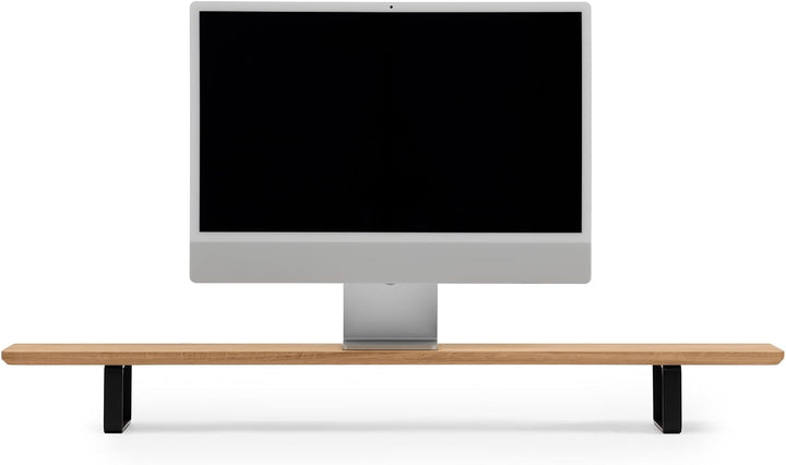 Oakywood Monitorständer für 2 PC-Monitore, 105 x 23 cm (41,3" x 9"), aus Massivholz (Eiche oder Nuss
