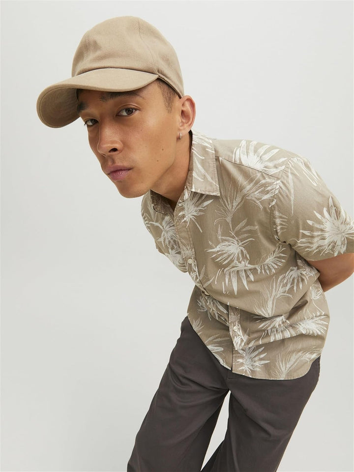 JACK & JONES Male Hawaii-Hemd Regular Fit Hawaii-Hemd L Crockery, L Crockery