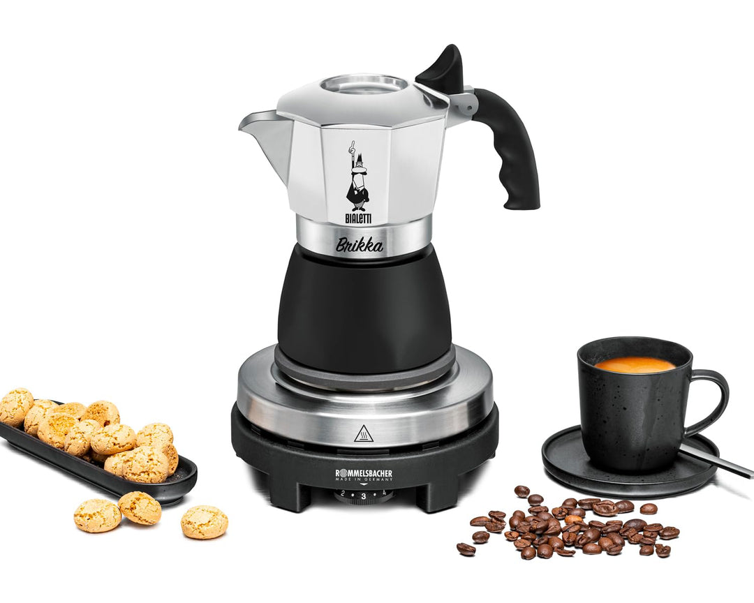 Rommelsbacher Espresso Geschenkset RK 505/K-Mini Kochplatte, 80 mm Ø, stufenlos regelbar, Original B