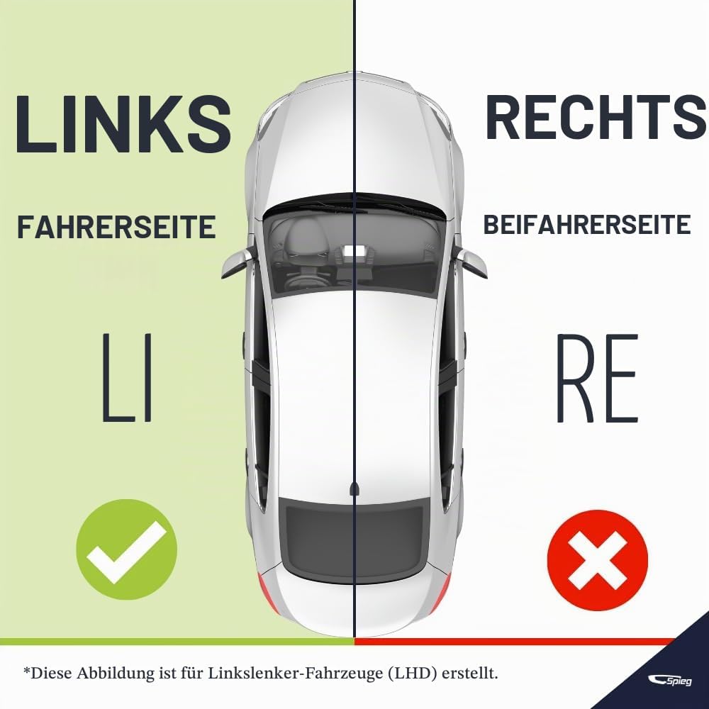 Spieg Links Aussenspiegel Ersatz für Vito W447 2015-2022 Elektrisch Verstellbar Beheizt Manuell Eink