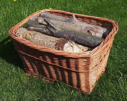 Tigana Kaminholzkorb aus Weide Regalkorb Schrankkorb Einkaufskorb Weidenkorb 90175
