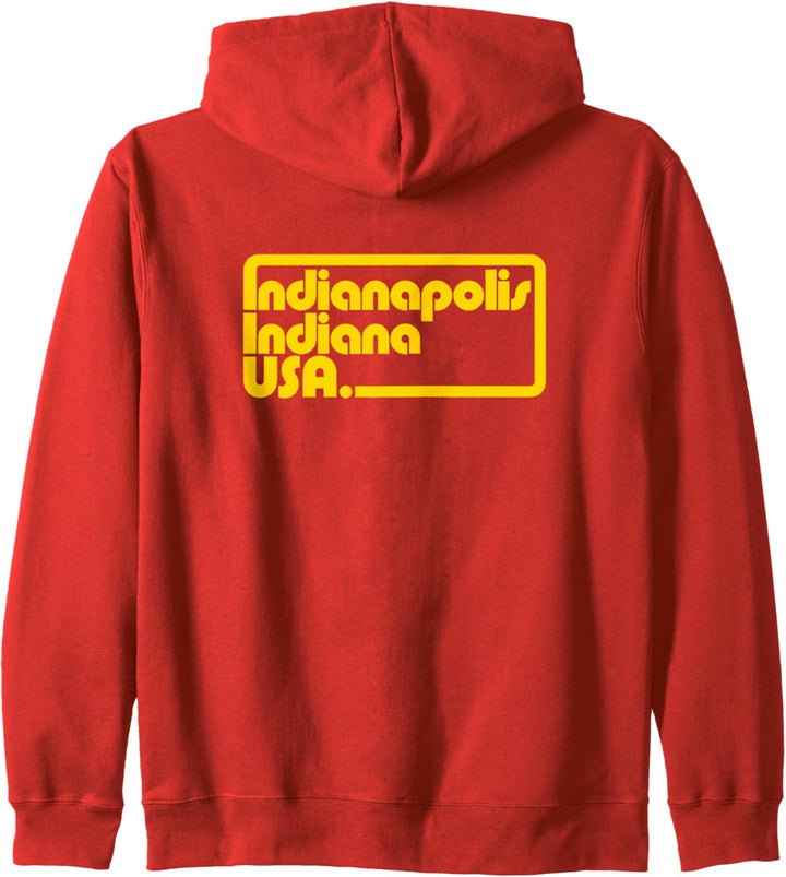 Indianapolis Indiana USA | Retro Rechteckige Rennbahn Kapuzenjacke