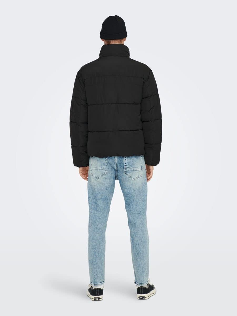 ONLY & SONS Herren Onseverett Puffer Jacket OTW Jacke M Schwarz, M Schwarz