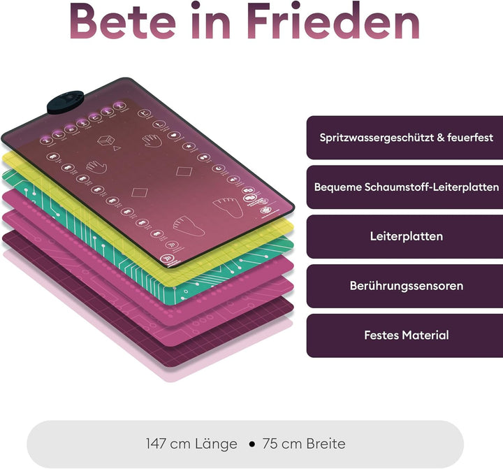 My Salah Mat für Erwachsene – Pinker Smart Gebetsteppich Elektronisch Erwachsene zum Lernen von Sure