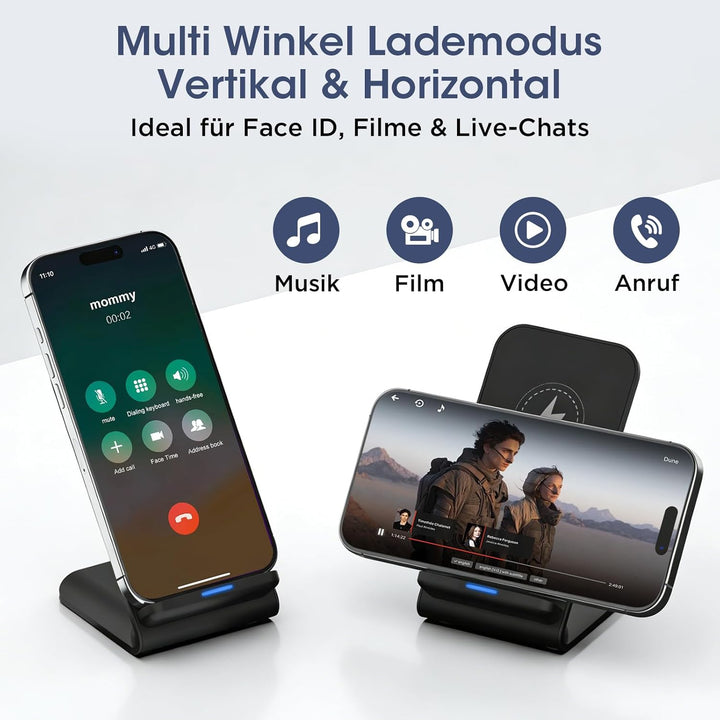 15W Wireless Charger Stand Induktive Ladestation für Samsung Galaxy S25 Ultra S24 S23 Kabelloses Han