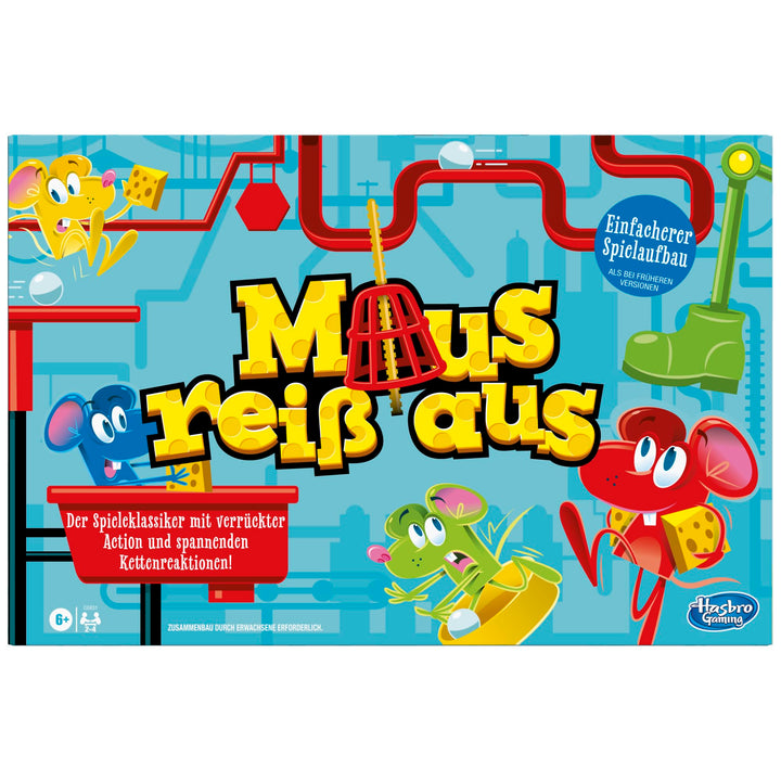 Maus reiss aus, Familienspiel für 2 bis 4 Spieler, klassischer Mulitplayer Brettspiel mit einfachem