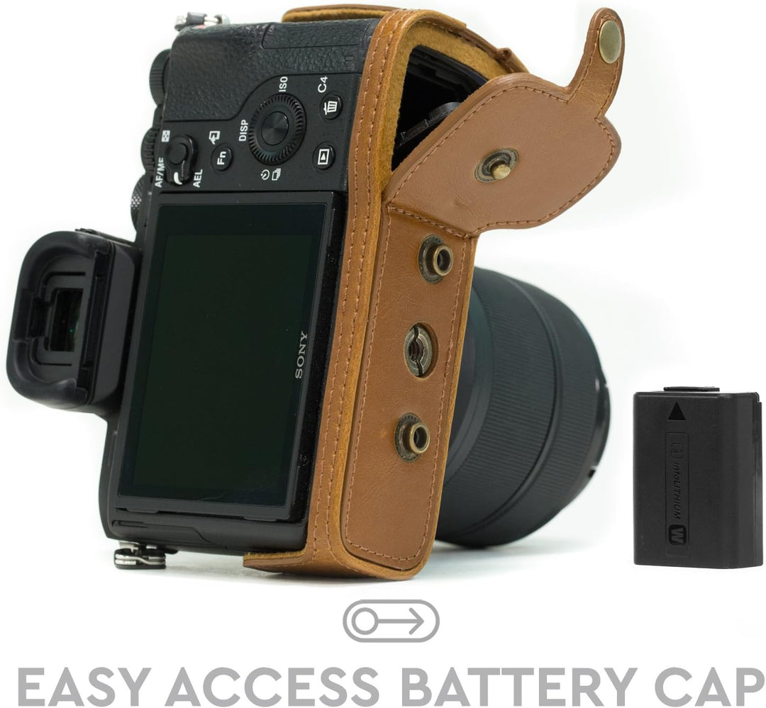 MegaGear MG526 Ever Ready schützender lederner Kamera-Kasten, Beutel für Sony Alpha a7 II, a7R II, &