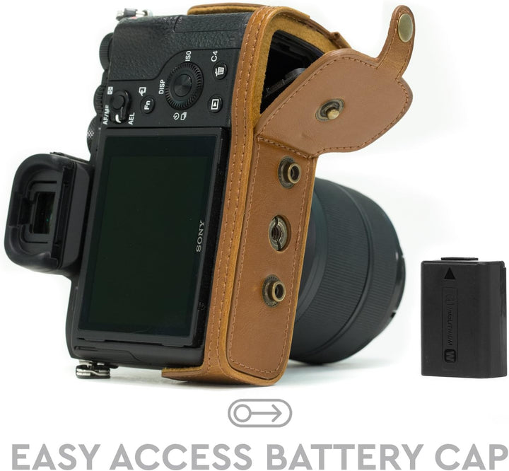 MegaGear MG526 Ever Ready schützender lederner Kamera-Kasten, Beutel für Sony Alpha a7 II, a7R II, &