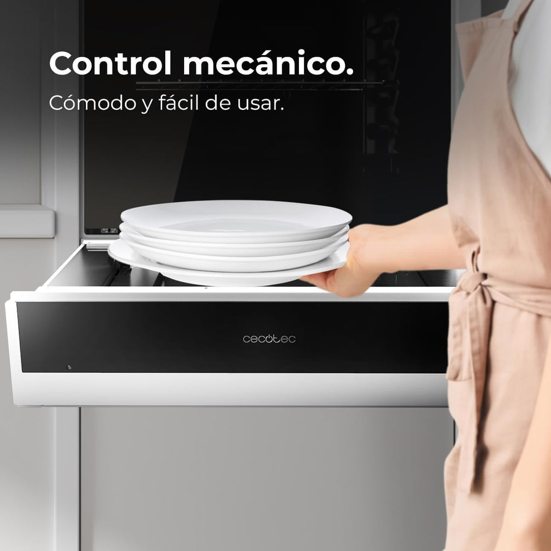 Cecotec Wärmeschubladen 60cm Bolero Hexa WD Edge 470W maximale Leistung, einstellbare Temperatur 30-