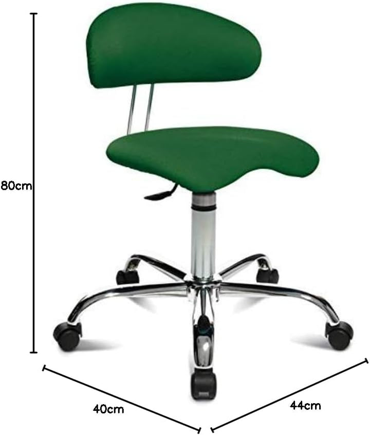 Topstar Sitness 40, Fitnesshocker, Arbeitshocker, Rollhocker mit Rückenunterstützung, 3-Dimensional