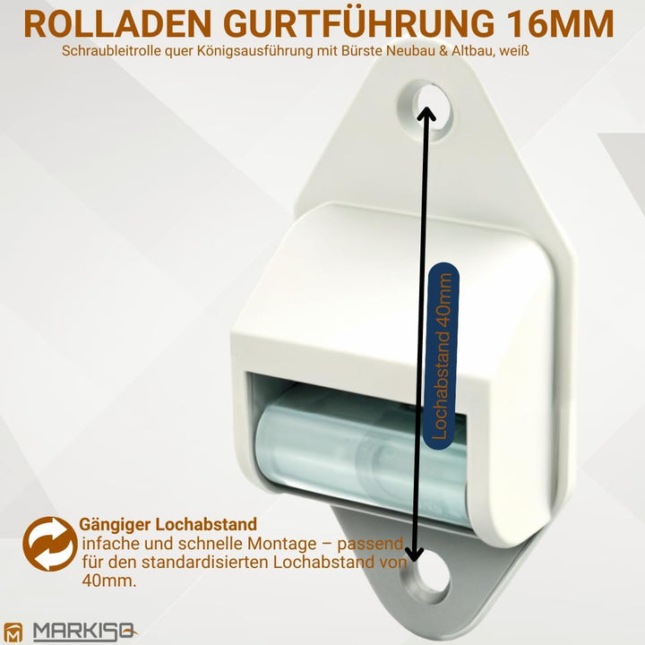 Gurtleitrolle Rolladen Gurtführung 15 mm Königsrolle Handwerkerqualität 10 Stück, 10 Stück