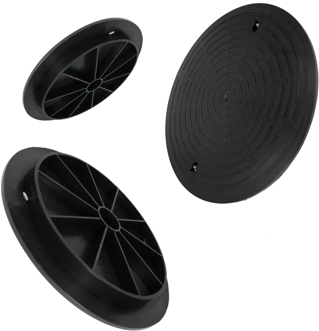 Millto™ Schachtabdeckung Kunststoff Rund Ø DN540 Schwarz PP Kanaldeckel Schachtdeckel | Abflusssteig