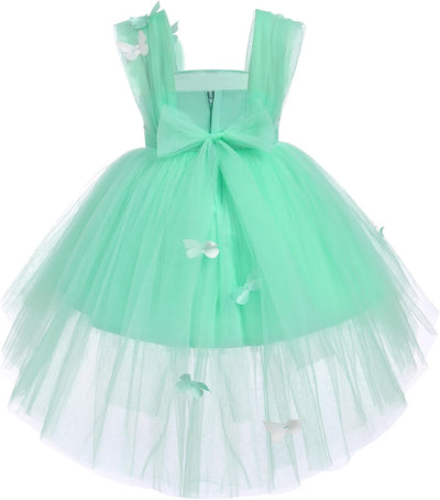 FYMNSI Baby Mädchen Prinzessin Kleid Blumenmädchenkleid Taufkleid Kleinkinder Schmetterling Festlich