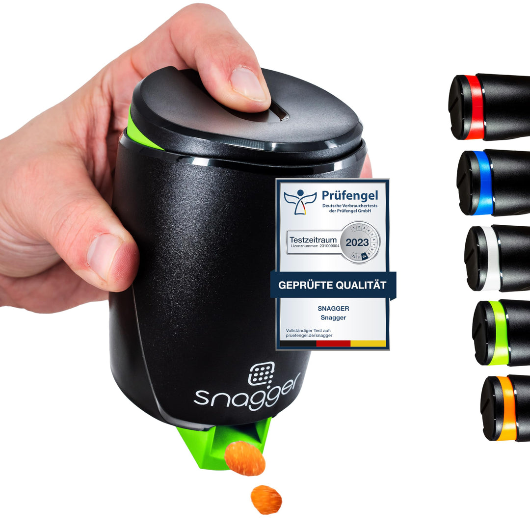 snagger - Der Snackspender // saubere Hände beim Snacken // geeignet für Erdnüsse, NicNacs, UVM // M