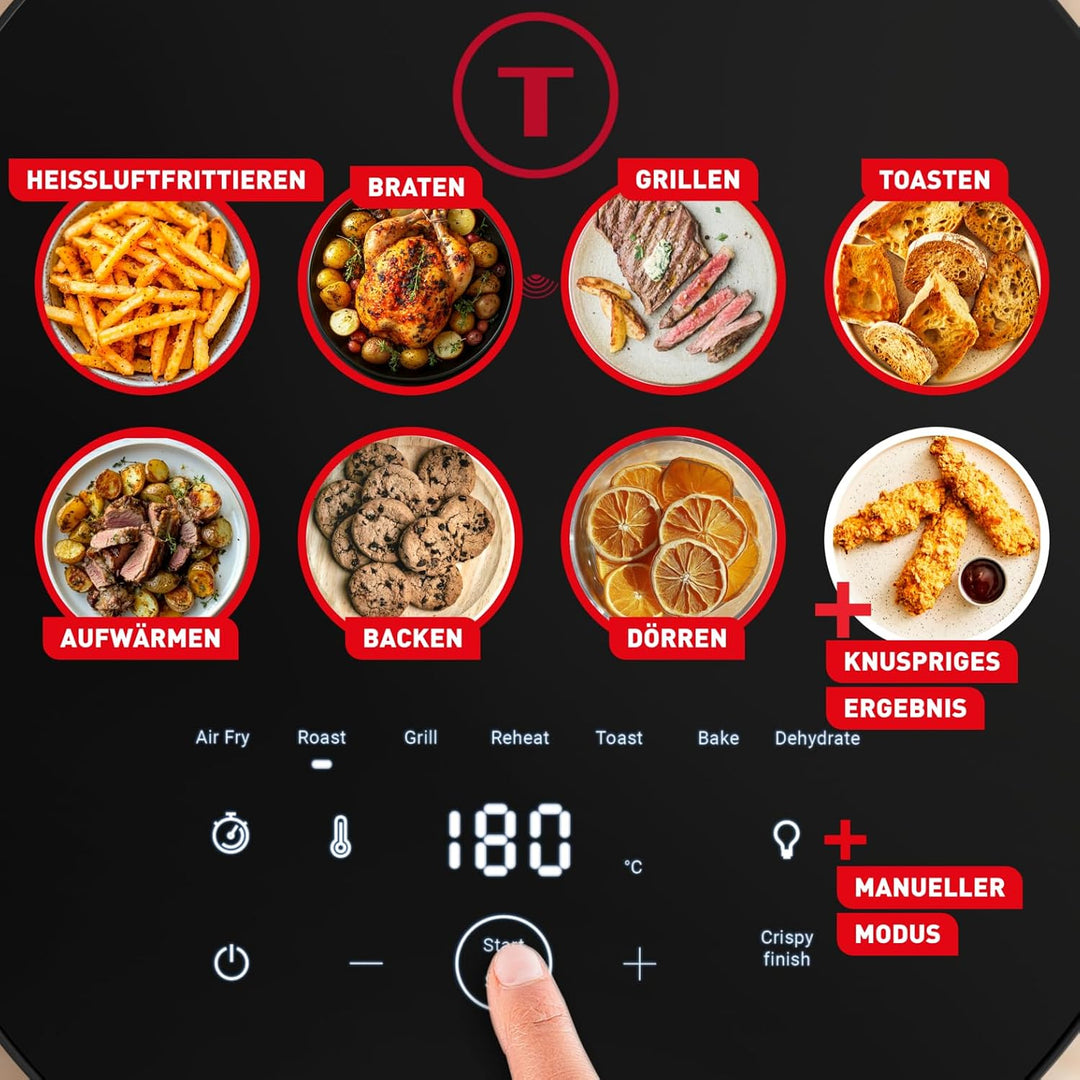 Tefal Easy Fry Infrared Heissluftfritteuse, 7 L Fassungsvermögen, Infra-Heat-Technologie, doppelte H