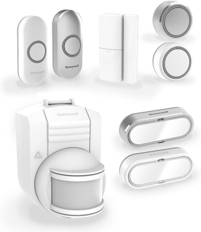 Honeywell Home DC515SP2 Serie 5 kompakter Einsteck-LED-Gong mit Klingeltaster (weiss) Einsteck - qua