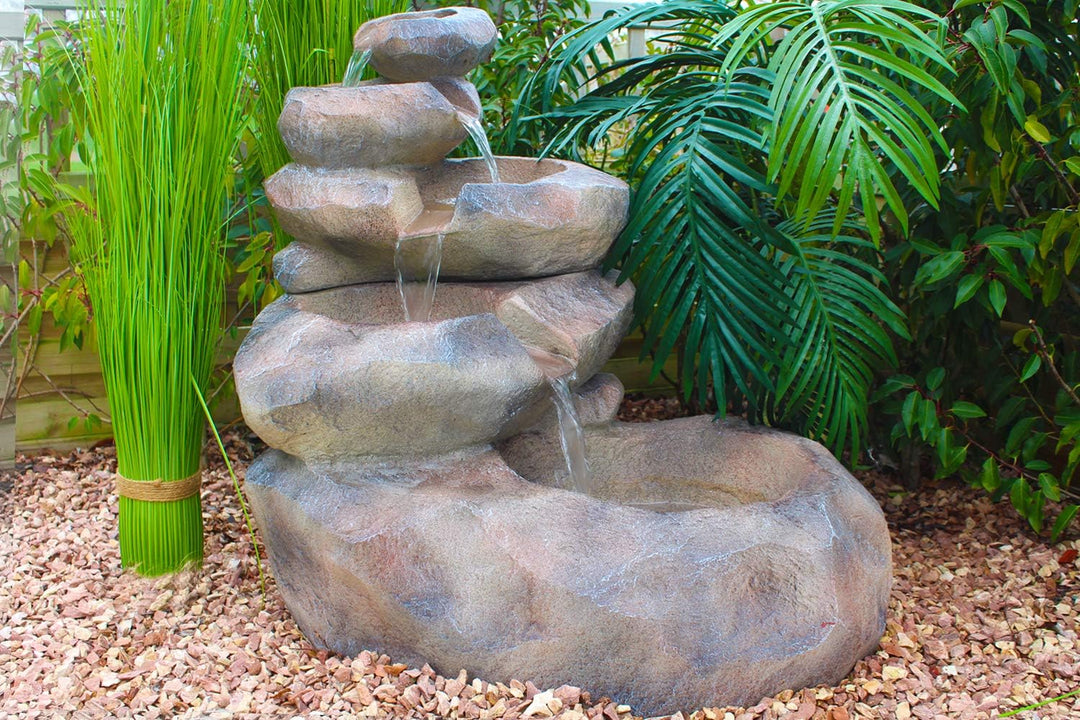 Gartenbrunnen Bachlauf Springbrunnen mit Beleuchtung Brunnen Wasserfall SB103-19