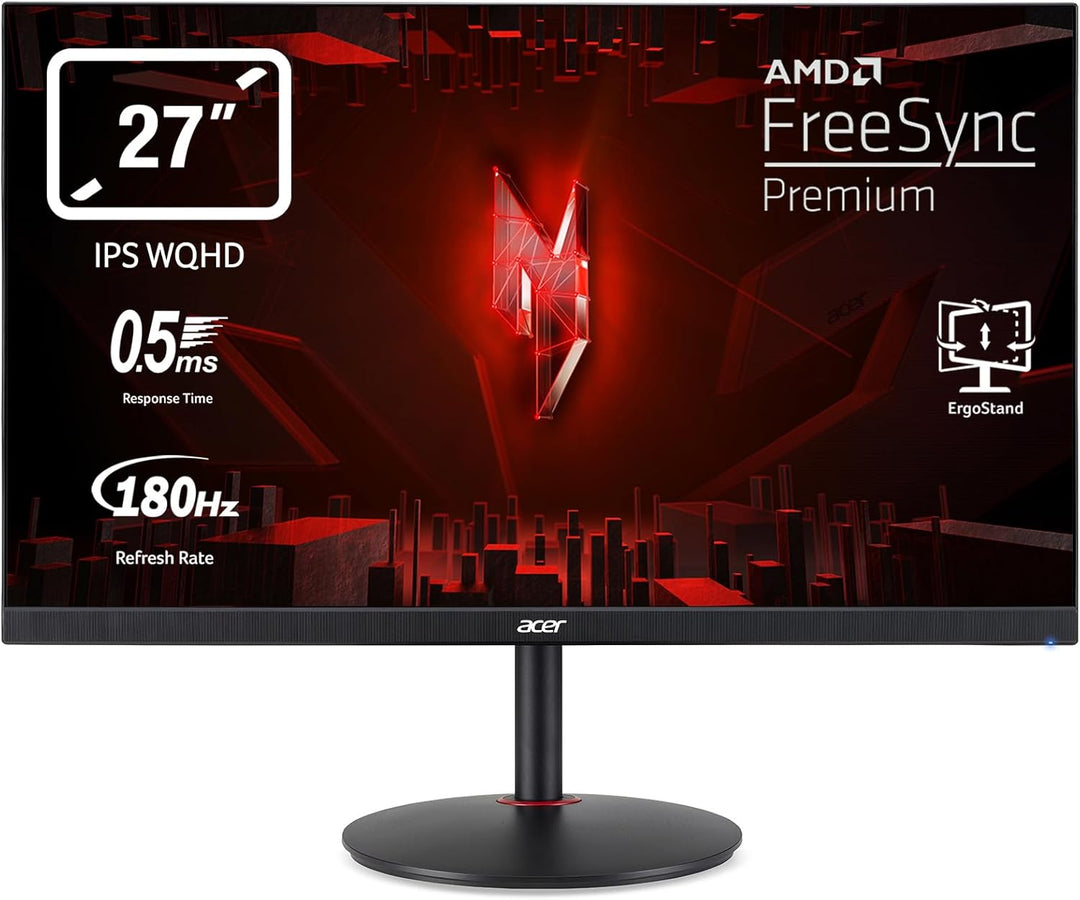 Acer Nitro XV271UM3 Gaming Monitor 27 Zoll (69 cm Bildschirm) WQHD, 180Hz DP, 144Hz HDMI, 1ms (GTG),