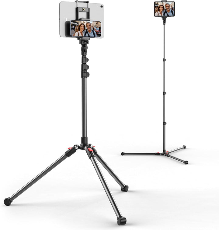 CAMBOFOTO Tablet stativ ständer,Höhenverstellbar bis 187cm Halter Stativ kompatibel mit iPhone/iPad/