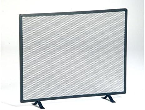 FIREFIX 125/4NO Funkenschutzgitter mit Gittergeflecht, Stahl schwarz, 650 x 520 mm