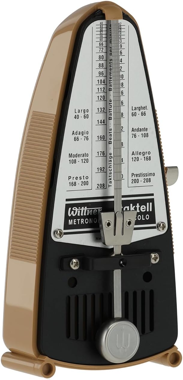 Wittner Metronom 835 Kunststoffgehäuse ohne Glocke Taktell Piccolo hellbraun hellbraun Single, hellb