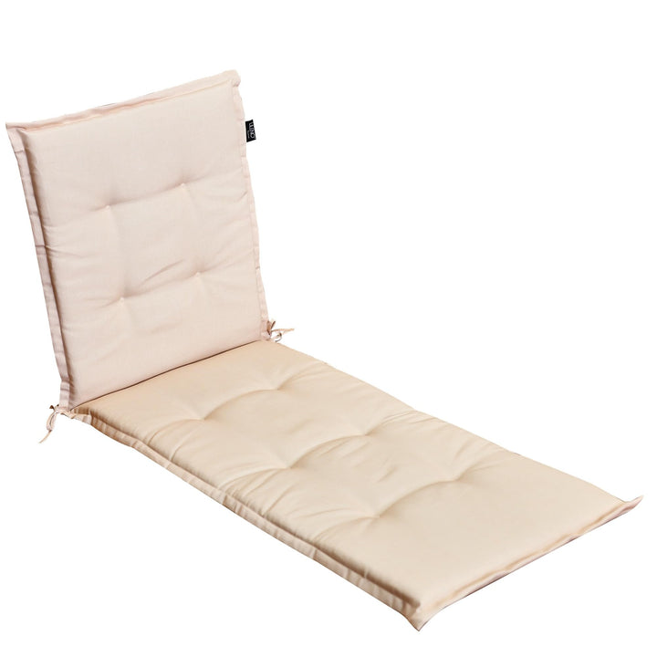 LILENO HOME Sonnenliege Auflage als [1er Set - Rollliege] in Creme Uni - Gartenliegen Auflage perfek