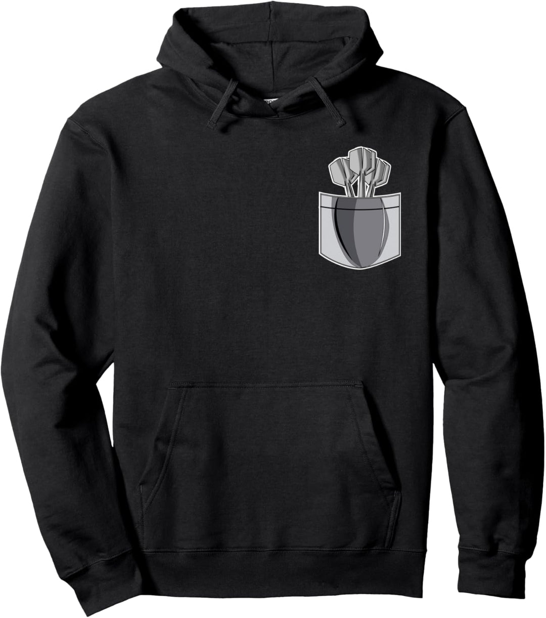 Lustige Dart Tasche Darts Brusttasche Pfeile Dartspieler Pullover Hoodie