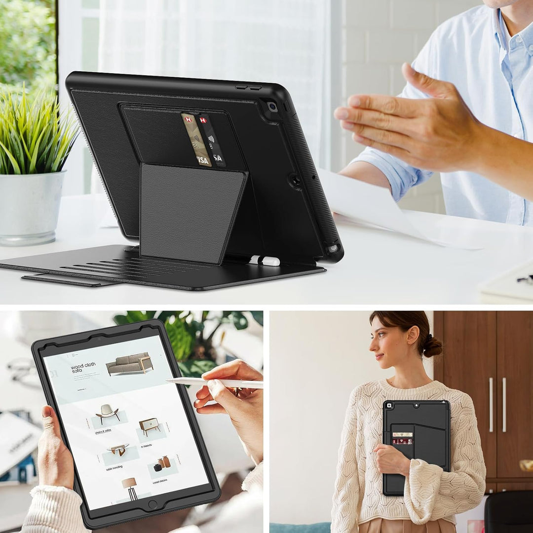 SEYMAC Hülle für iPad 9./8./7. Generation 10,2 Zoll 2021/2020/2019, Tropfenfeste Robuste Hülle mit [