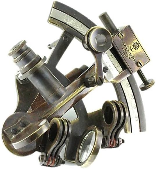 Sextant aus veraltetem Messing, Nachbildung von Kelvin & Hughes