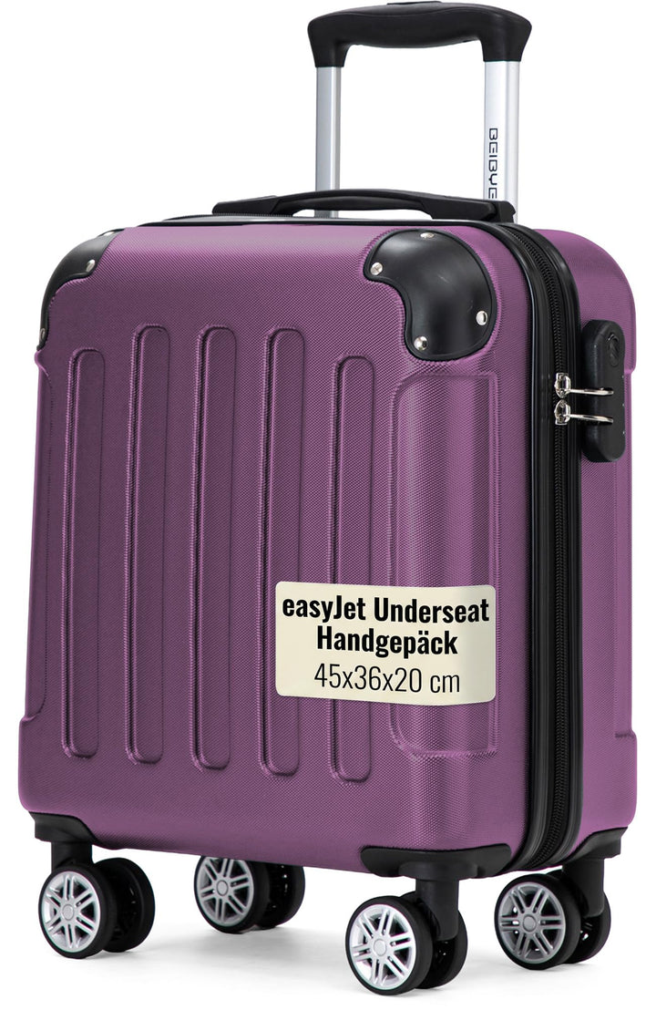 BEIBYE Handgepäck Koffer 45x36x20 cm – Untersitzkoffer für EasyJet, kleines Kabinengepäck aus ABS, V