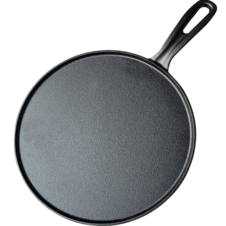 La Cuisine Crêpe Tawa Pfanne für Roti Dosa Comale – Grill-Pizza-Pfanne, Gusseisen, vorgebrannt, 28 c