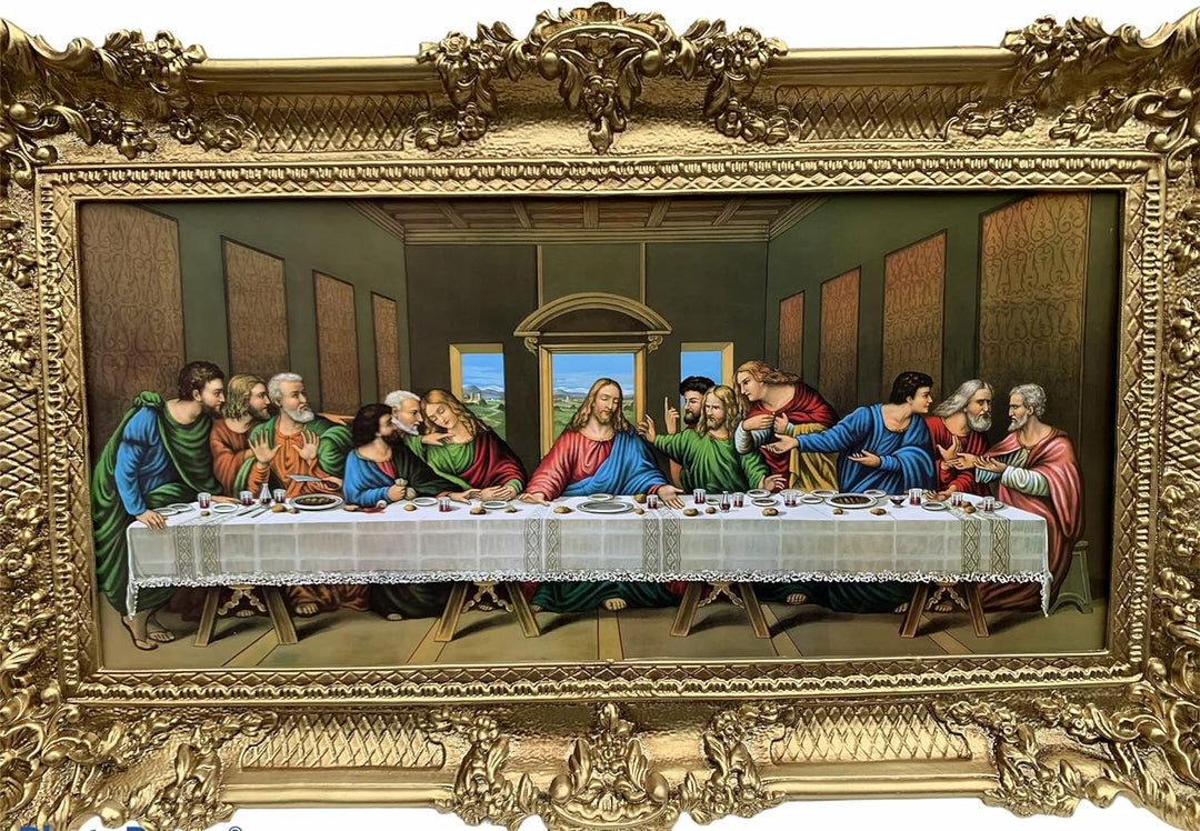 Das Letzte Abendmahl von Leonardo Da Vinci Jesus Christus 96x57 Jesus Christus Religiöses Wandbild A