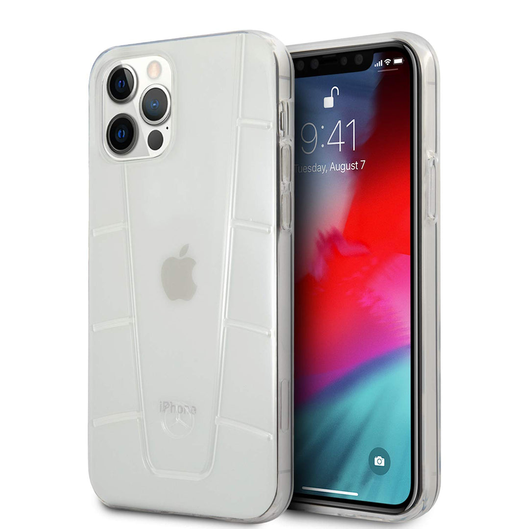 Mercedes-Benz MEHCP12LCLCT Clear hardcase Transparent Line Hülle für iPhone 12 Pro Max 6,7""", schwa