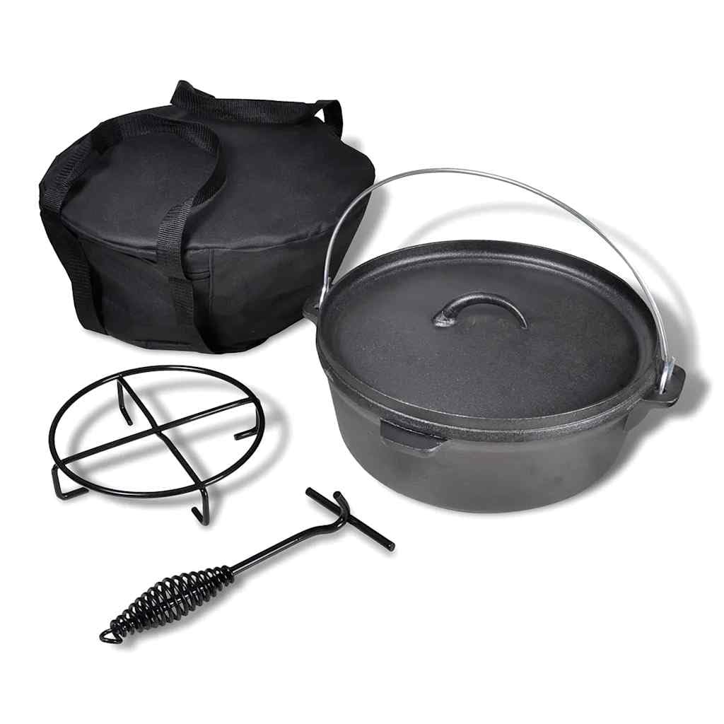 Dutch Oven Feuertopf Bräter Schmortopf 5,6 L inkl. Zubehör 5.6 l, 5.6 l