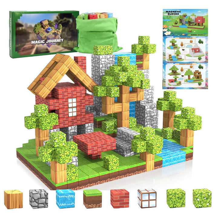 Magnetische Bausteine, 100 Stück, magnetische Bausteine, Dampfspielzeug für Kinder, Bauen Sie eine m
