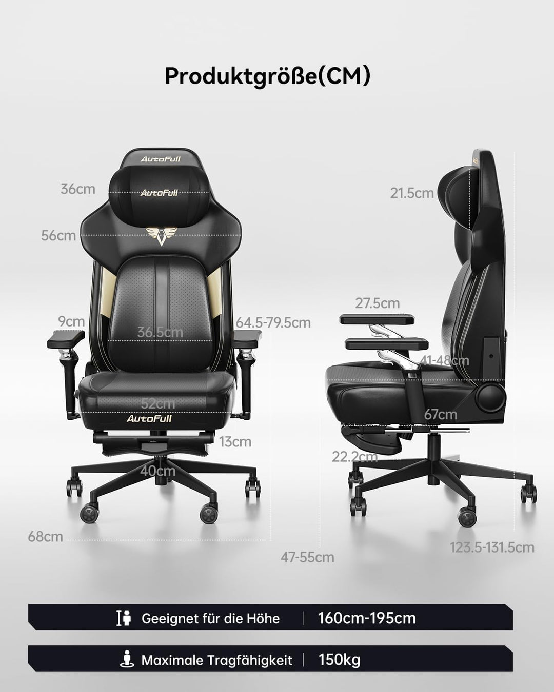 AutoFull M6 Ultra 2.0 Gaming Stuhl | Gaming Chiar Ergonomisch – Weltweit Erster mit Belüftung & Heiz