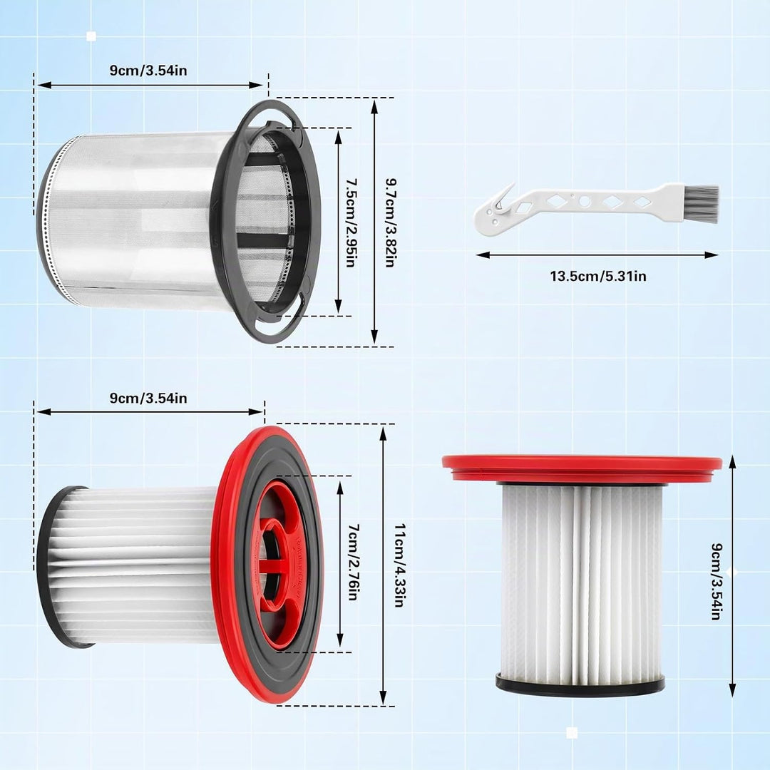 4 Stück 12040193 Ersatzfilter für Bosch Unlimited Serie 7 Akku-Staubsauger BKS711XXL, BBS711W, BBS71
