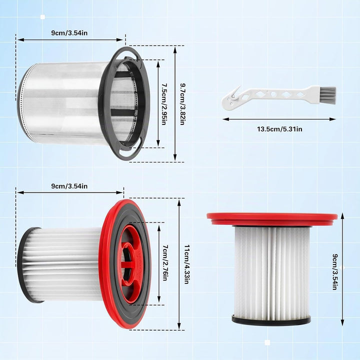 4 Stück 12040193 Ersatzfilter für Bosch Unlimited Serie 7 Akku-Staubsauger BKS711XXL, BBS711W, BBS71