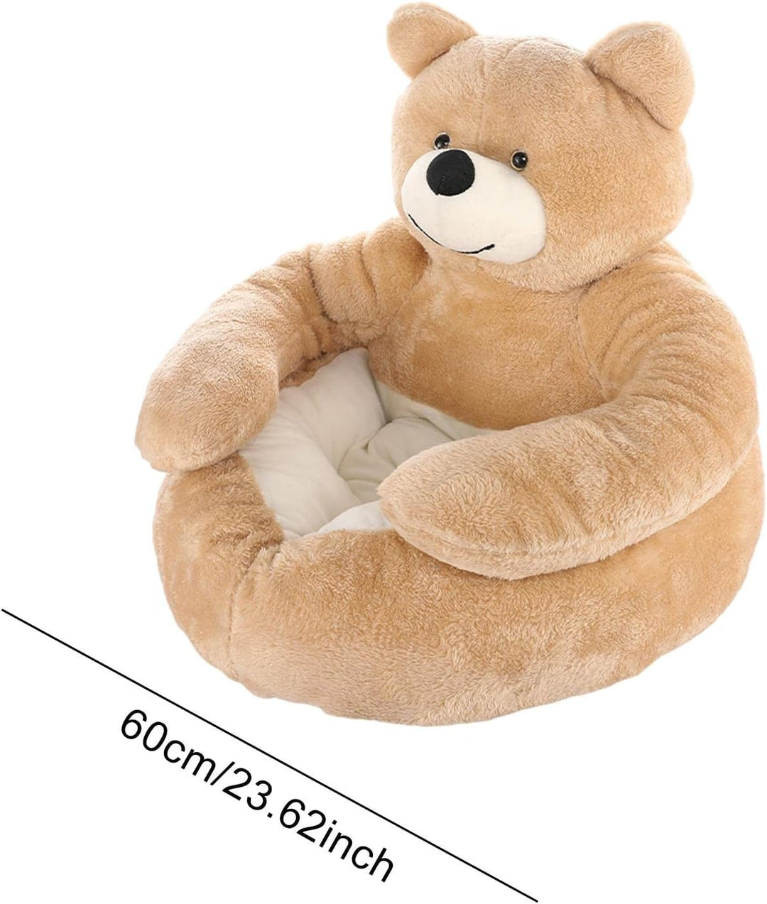 Abonda Haustierbett Super Weich, Winter Warm Niedlich Bär Umarmung Katze Schlafmatte, Plüsch Hunde K
