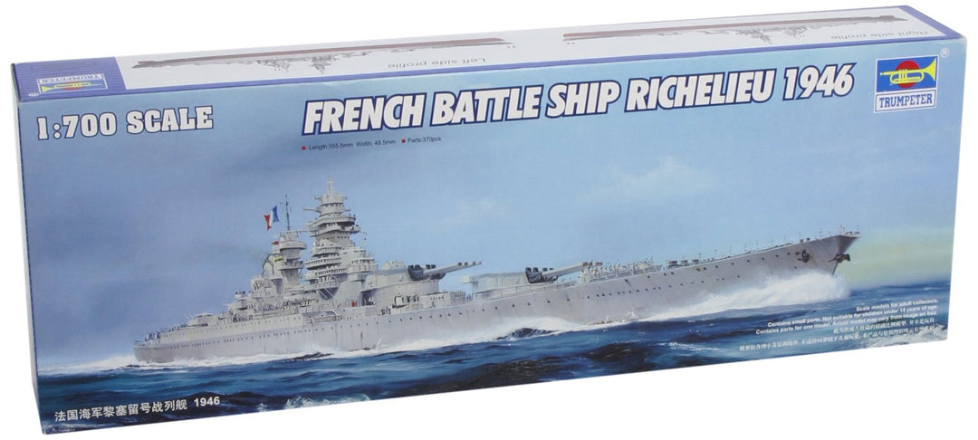 Trumpeter 05751 Modellbausatz Battelship Richelieu 1949