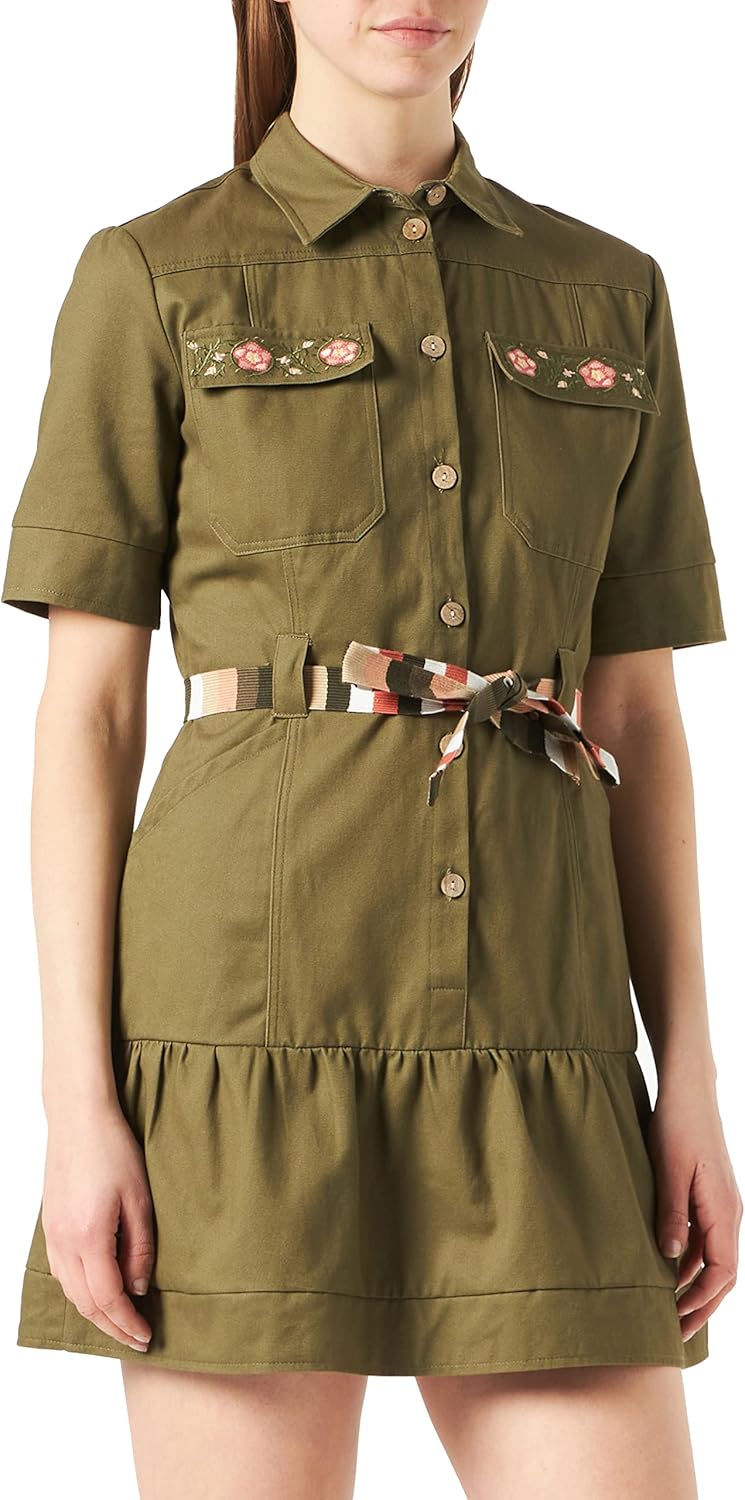Desigual Damen Vest_Laila Lässiges Kleid M Grün, M Grün