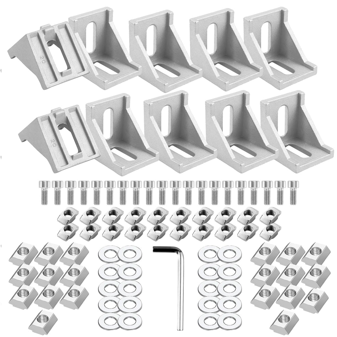 10 Stück Aluprofil 40x40,Winkelverbinder,Aluprofil,Aluwinkel Befestigungsmaterial für Befestigung vo