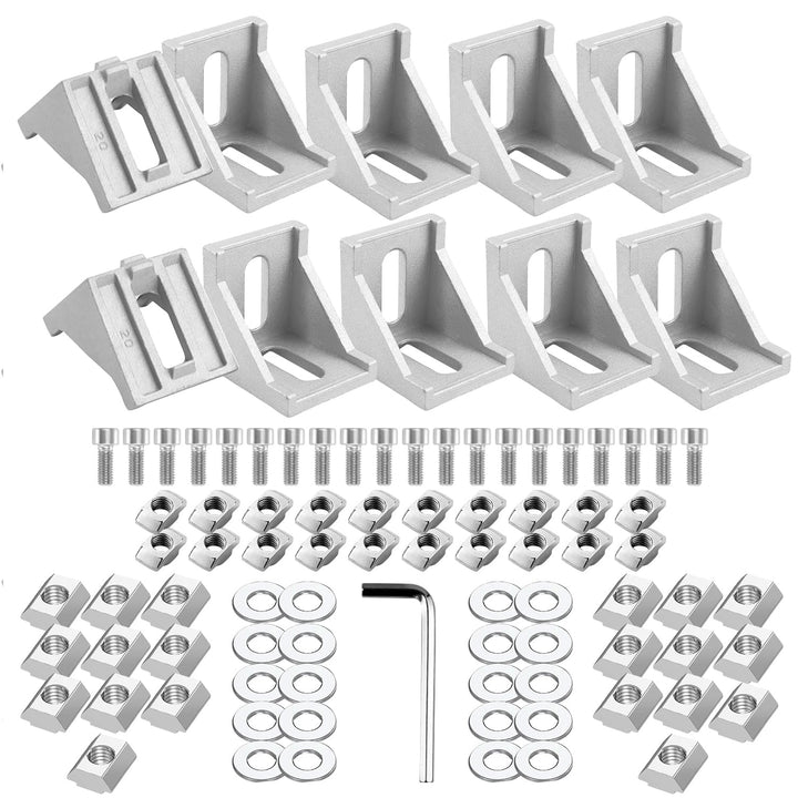 10 Stück Aluprofil 40x40,Winkelverbinder,Aluprofil,Aluwinkel Befestigungsmaterial für Befestigung vo