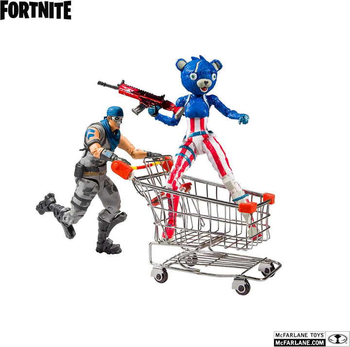 Fortnite 10591-9 Actionfiguren Shopping Cart Pack War Paint & Fireworks Team Leader 18 cm