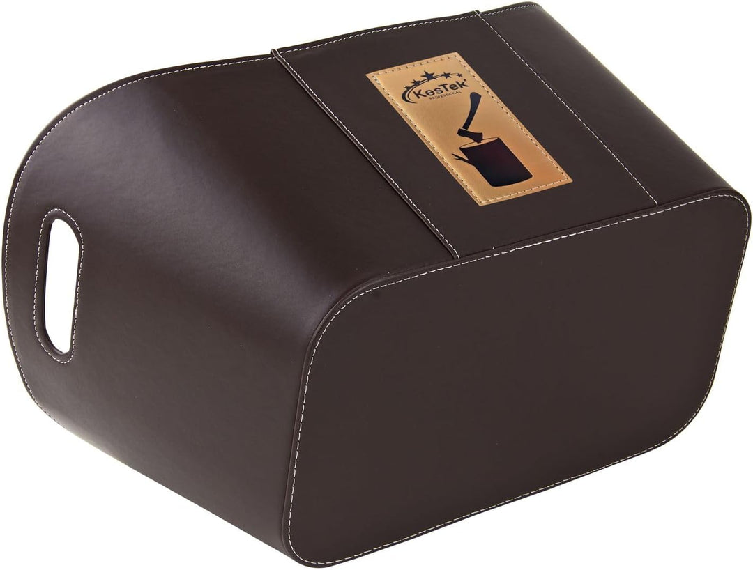 Holzkorb Tasche Korb Kaminholzkorb Brennholzkorb Feuerholzkorb Brennholzholztasche Kunstleder braun