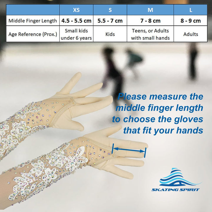 Skating Spirit Eiskunstlauf Wettkampf Thermo Handschuhe (1 Paar) Tanzhandschuhe - für Performance Te