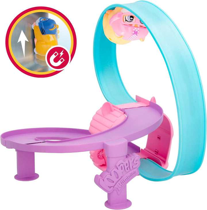 LOOPERS IMC Toys Hammies Brave, Hamster Interaktives Sammelfahrzeug mit Schaltung, die in und aus de
