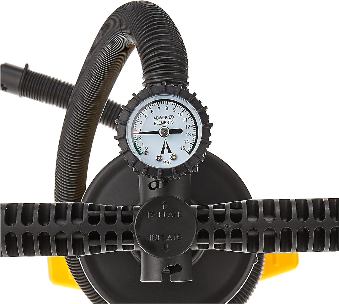 ADVANCED ELEMENTS Doppelhubpumpe mit Manometer gelb, gelb
