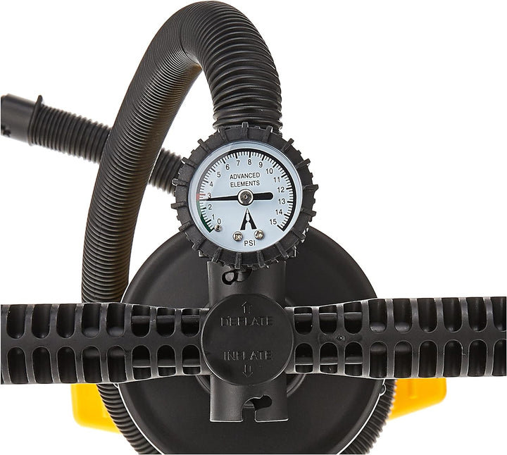 ADVANCED ELEMENTS Doppelhubpumpe mit Manometer gelb, gelb